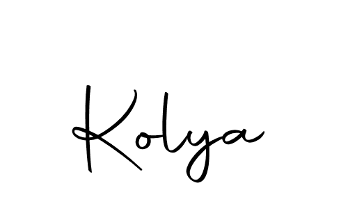 Use a signature maker to create a handwritten signature online. With this signature software, you can design (Autography-DOLnW) your own signature for name Kolya. Kolya signature style 10 images and pictures png