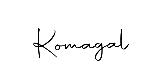 Design your own signature with our free online signature maker. With this signature software, you can create a handwritten (Autography-DOLnW) signature for name Komagal. Komagal signature style 10 images and pictures png