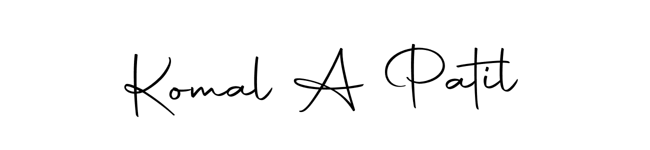 Make a beautiful signature design for name Komal A Patil. Use this online signature maker to create a handwritten signature for free. Komal A Patil signature style 10 images and pictures png