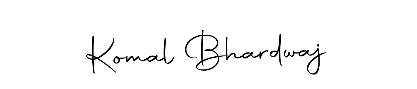 How to make Komal Bhardwaj name signature. Use Autography-DOLnW style for creating short signs online. This is the latest handwritten sign. Komal Bhardwaj signature style 10 images and pictures png