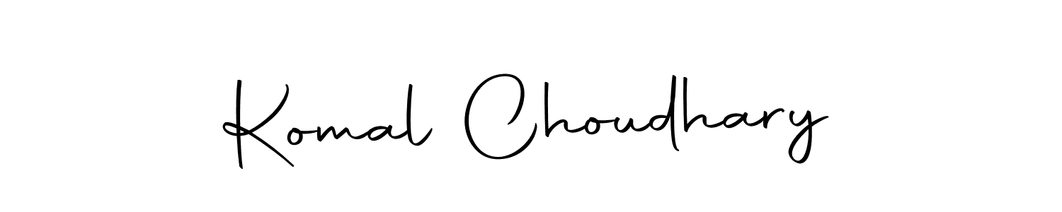 How to make Komal Choudhary name signature. Use Autography-DOLnW style for creating short signs online. This is the latest handwritten sign. Komal Choudhary signature style 10 images and pictures png