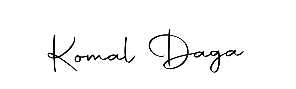 Use a signature maker to create a handwritten signature online. With this signature software, you can design (Autography-DOLnW) your own signature for name Komal Daga. Komal Daga signature style 10 images and pictures png