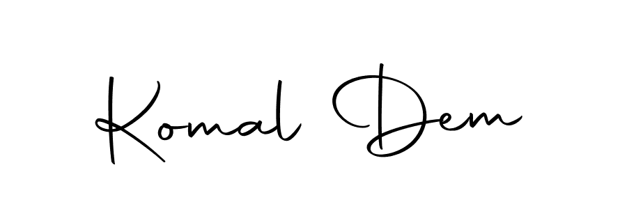 Use a signature maker to create a handwritten signature online. With this signature software, you can design (Autography-DOLnW) your own signature for name Komal Dem. Komal Dem signature style 10 images and pictures png