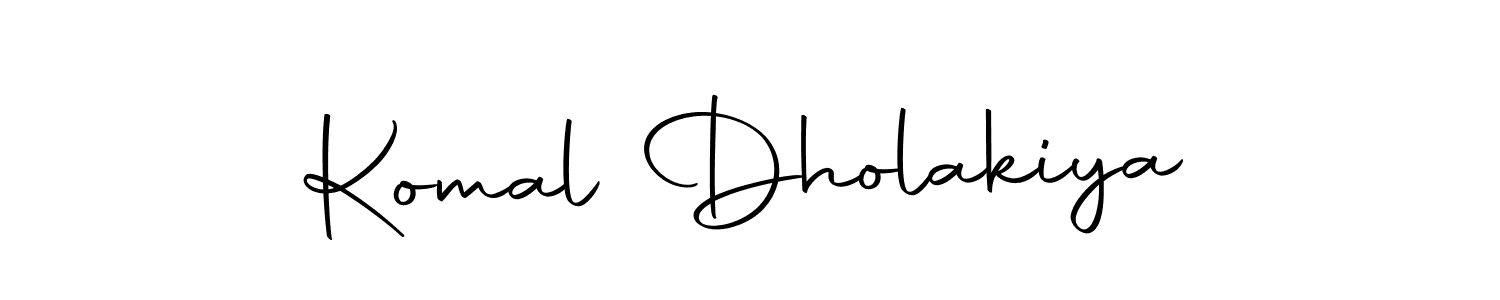 Create a beautiful signature design for name Komal Dholakiya. With this signature (Autography-DOLnW) fonts, you can make a handwritten signature for free. Komal Dholakiya signature style 10 images and pictures png