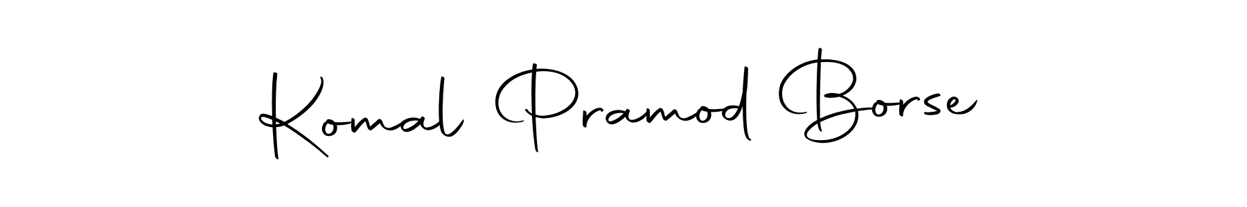 Make a beautiful signature design for name Komal Pramod Borse. With this signature (Autography-DOLnW) style, you can create a handwritten signature for free. Komal Pramod Borse signature style 10 images and pictures png