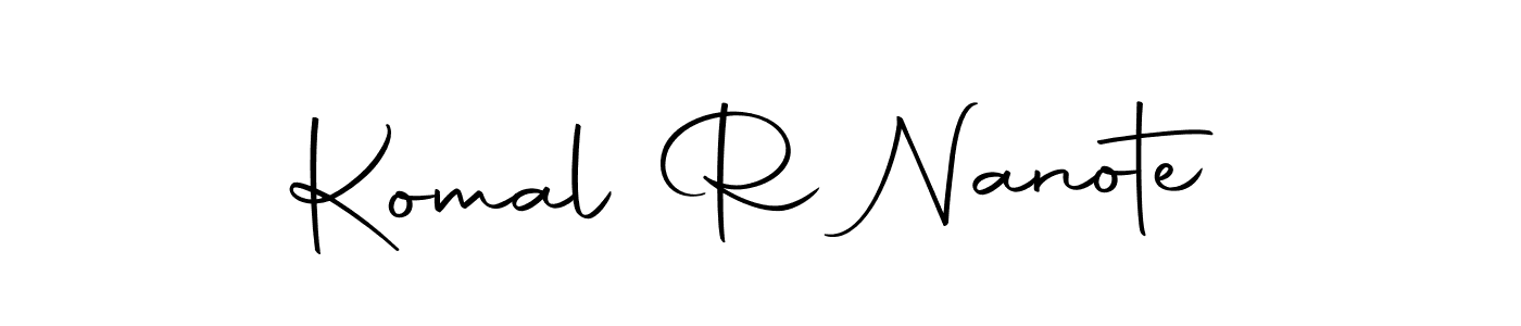 Make a beautiful signature design for name Komal R Nanote. Use this online signature maker to create a handwritten signature for free. Komal R Nanote signature style 10 images and pictures png