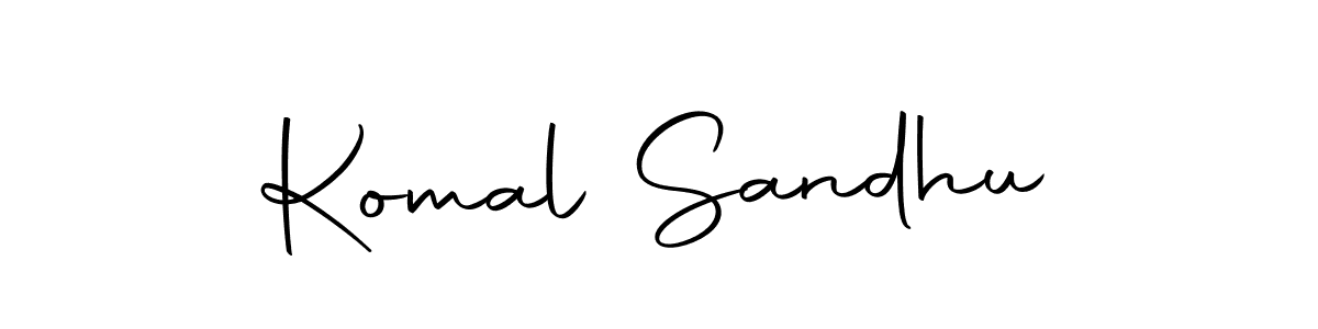 Create a beautiful signature design for name Komal Sandhu. With this signature (Autography-DOLnW) fonts, you can make a handwritten signature for free. Komal Sandhu signature style 10 images and pictures png