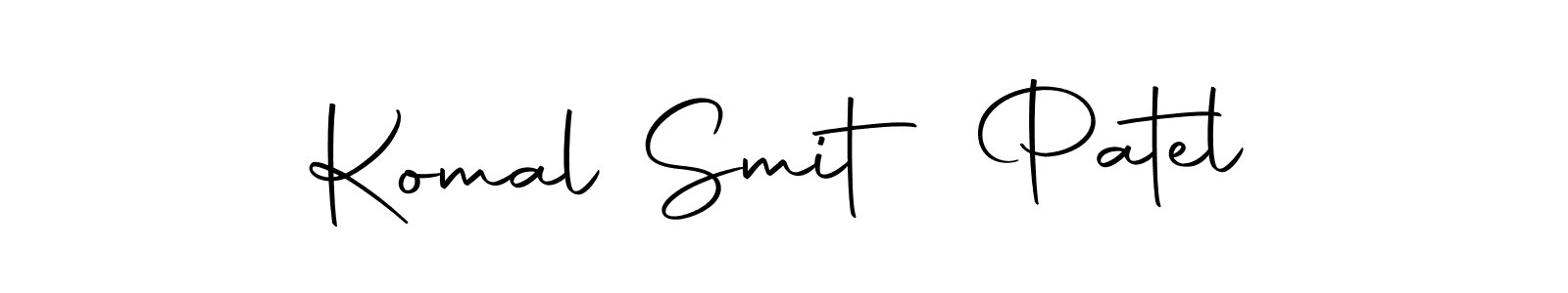 Use a signature maker to create a handwritten signature online. With this signature software, you can design (Autography-DOLnW) your own signature for name Komal Smit Patel. Komal Smit Patel signature style 10 images and pictures png