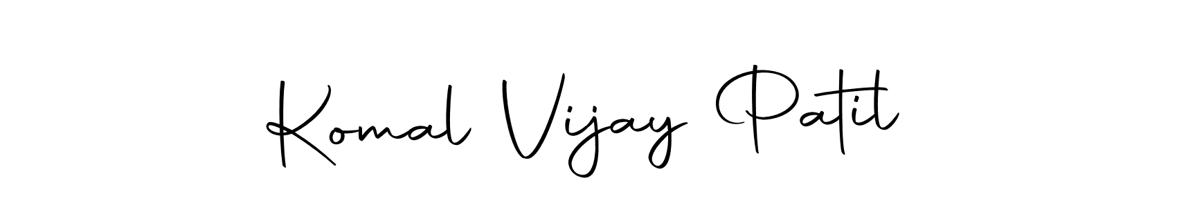 Design your own signature with our free online signature maker. With this signature software, you can create a handwritten (Autography-DOLnW) signature for name Komal Vijay Patil. Komal Vijay Patil signature style 10 images and pictures png