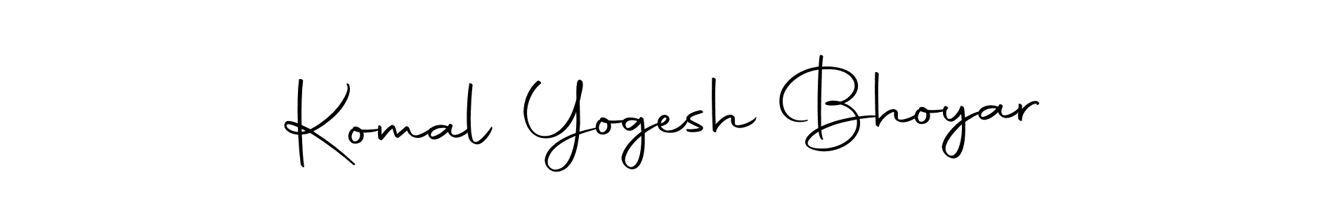 How to make Komal Yogesh Bhoyar name signature. Use Autography-DOLnW style for creating short signs online. This is the latest handwritten sign. Komal Yogesh Bhoyar signature style 10 images and pictures png
