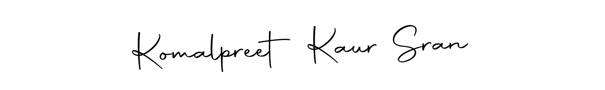 Use a signature maker to create a handwritten signature online. With this signature software, you can design (Autography-DOLnW) your own signature for name Komalpreet Kaur Sran. Komalpreet Kaur Sran signature style 10 images and pictures png