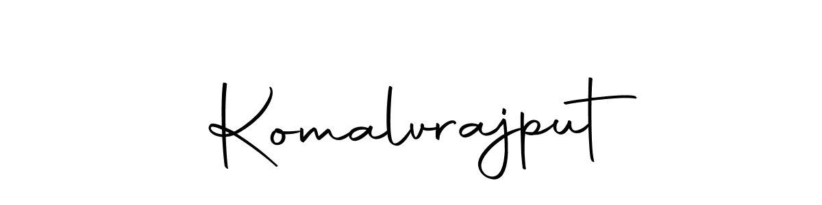 Use a signature maker to create a handwritten signature online. With this signature software, you can design (Autography-DOLnW) your own signature for name Komalvrajput. Komalvrajput signature style 10 images and pictures png