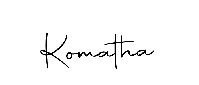 Design your own signature with our free online signature maker. With this signature software, you can create a handwritten (Autography-DOLnW) signature for name Komatha. Komatha signature style 10 images and pictures png