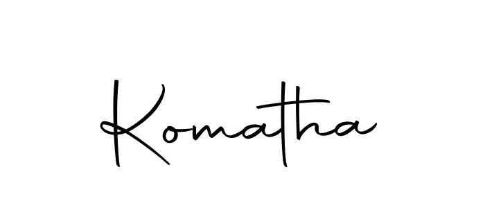 Design your own signature with our free online signature maker. With this signature software, you can create a handwritten (Autography-DOLnW) signature for name Komatha. Komatha signature style 10 images and pictures png