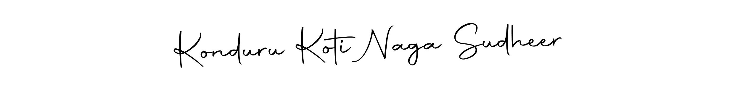 Make a beautiful signature design for name Konduru Koti Naga Sudheer. With this signature (Autography-DOLnW) style, you can create a handwritten signature for free. Konduru Koti Naga Sudheer signature style 10 images and pictures png