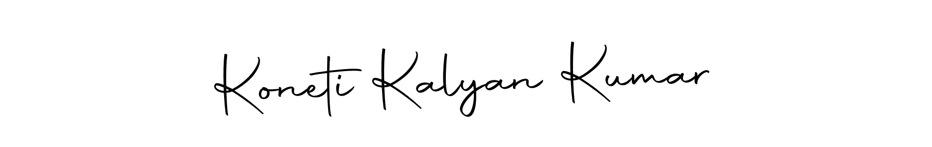 How to make Koneti Kalyan Kumar name signature. Use Autography-DOLnW style for creating short signs online. This is the latest handwritten sign. Koneti Kalyan Kumar signature style 10 images and pictures png