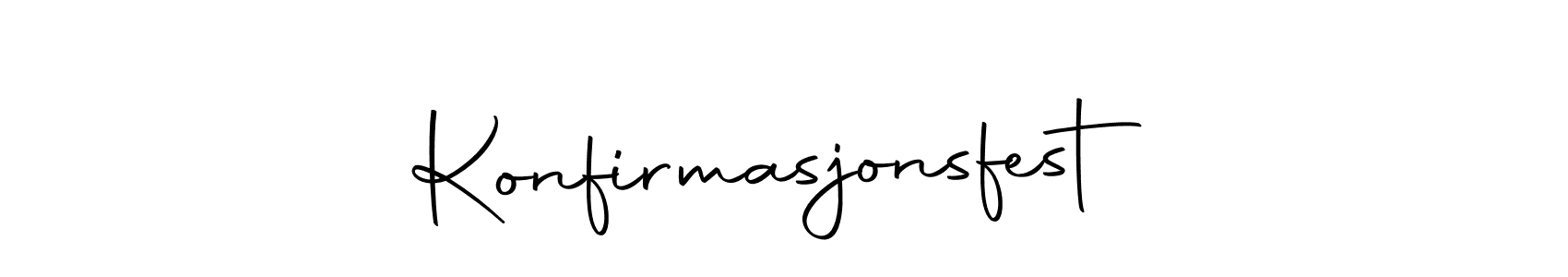 Make a beautiful signature design for name Konfirmasjonsfest. With this signature (Autography-DOLnW) style, you can create a handwritten signature for free. Konfirmasjonsfest signature style 10 images and pictures png