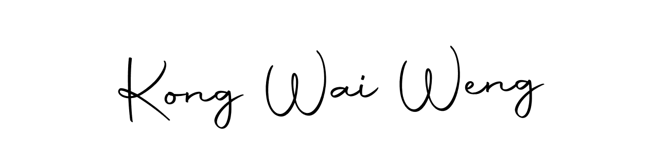 Create a beautiful signature design for name Kong Wai Weng. With this signature (Autography-DOLnW) fonts, you can make a handwritten signature for free. Kong Wai Weng signature style 10 images and pictures png