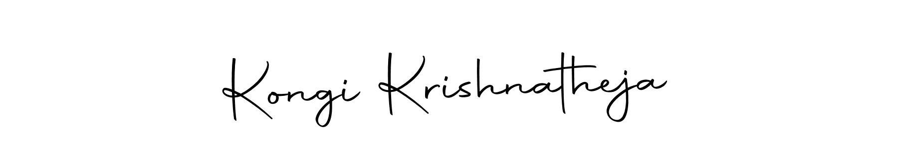 Create a beautiful signature design for name Kongi Krishnatheja. With this signature (Autography-DOLnW) fonts, you can make a handwritten signature for free. Kongi Krishnatheja signature style 10 images and pictures png