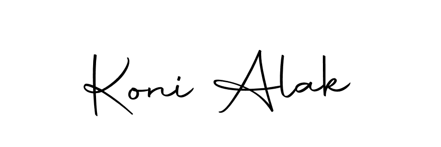 You can use this online signature creator to create a handwritten signature for the name Koni Alak. This is the best online autograph maker. Koni Alak signature style 10 images and pictures png