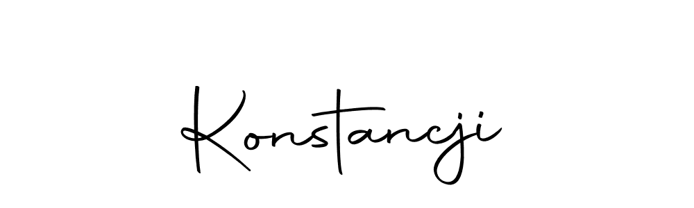 How to make Konstancji name signature. Use Autography-DOLnW style for creating short signs online. This is the latest handwritten sign. Konstancji signature style 10 images and pictures png