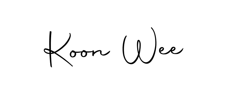 Make a beautiful signature design for name Koon Wee. Use this online signature maker to create a handwritten signature for free. Koon Wee signature style 10 images and pictures png