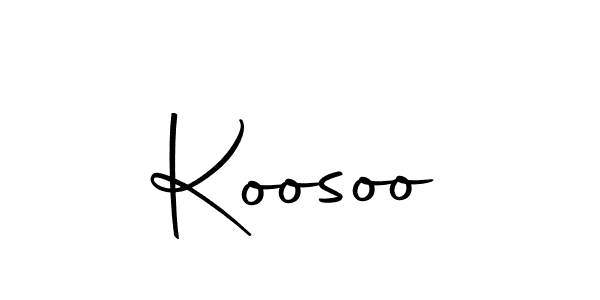You should practise on your own different ways (Autography-DOLnW) to write your name (Koosoo) in signature. don't let someone else do it for you. Koosoo signature style 10 images and pictures png