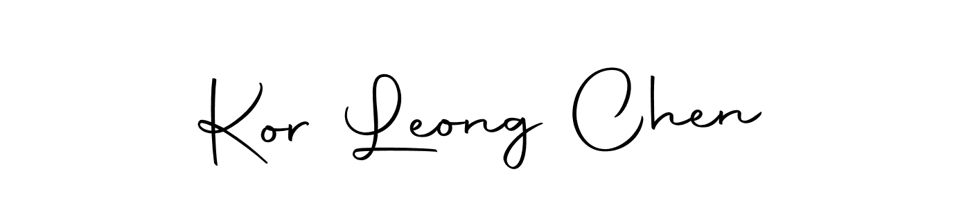 You should practise on your own different ways (Autography-DOLnW) to write your name (Kor Leong Chen) in signature. don't let someone else do it for you. Kor Leong Chen signature style 10 images and pictures png