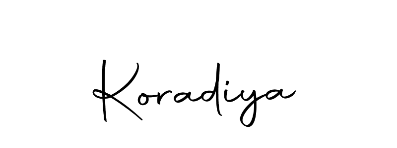 You can use this online signature creator to create a handwritten signature for the name Koradiya. This is the best online autograph maker. Koradiya signature style 10 images and pictures png