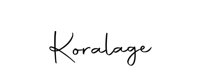 Design your own signature with our free online signature maker. With this signature software, you can create a handwritten (Autography-DOLnW) signature for name Koralage. Koralage signature style 10 images and pictures png