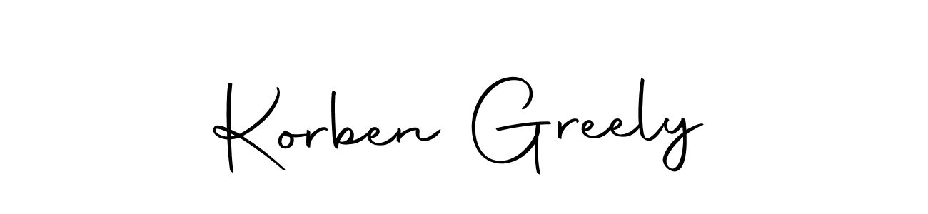You should practise on your own different ways (Autography-DOLnW) to write your name (Korben Greely) in signature. don't let someone else do it for you. Korben Greely signature style 10 images and pictures png
