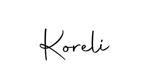 How to make Koreli signature? Autography-DOLnW is a professional autograph style. Create handwritten signature for Koreli name. Koreli signature style 10 images and pictures png