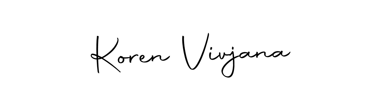 Create a beautiful signature design for name Koren Vivjana. With this signature (Autography-DOLnW) fonts, you can make a handwritten signature for free. Koren Vivjana signature style 10 images and pictures png