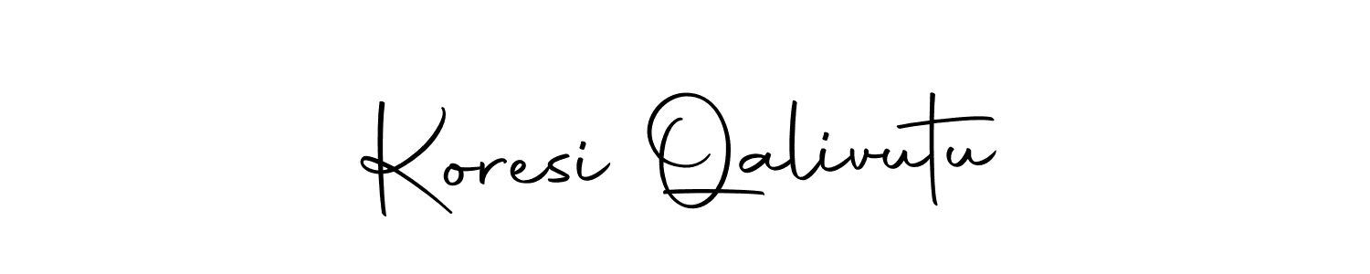 Create a beautiful signature design for name Koresi Qalivutu. With this signature (Autography-DOLnW) fonts, you can make a handwritten signature for free. Koresi Qalivutu signature style 10 images and pictures png