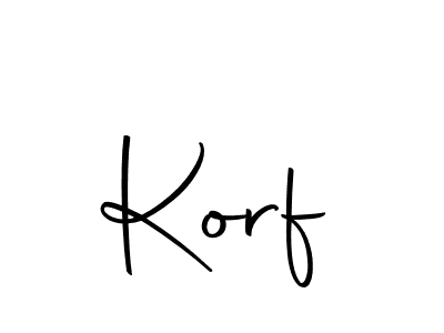 You should practise on your own different ways (Autography-DOLnW) to write your name (Korf) in signature. don't let someone else do it for you. Korf signature style 10 images and pictures png