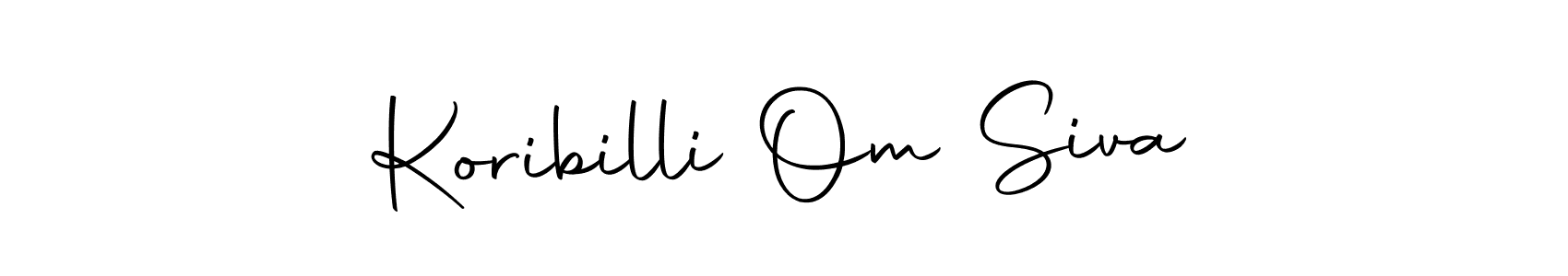 Create a beautiful signature design for name Koribilli Om Siva. With this signature (Autography-DOLnW) fonts, you can make a handwritten signature for free. Koribilli Om Siva signature style 10 images and pictures png