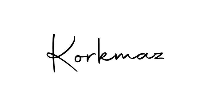 Make a beautiful signature design for name Korkmaz. With this signature (Autography-DOLnW) style, you can create a handwritten signature for free. Korkmaz signature style 10 images and pictures png