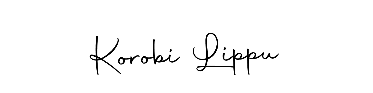 Use a signature maker to create a handwritten signature online. With this signature software, you can design (Autography-DOLnW) your own signature for name Korobi Lippu. Korobi Lippu signature style 10 images and pictures png