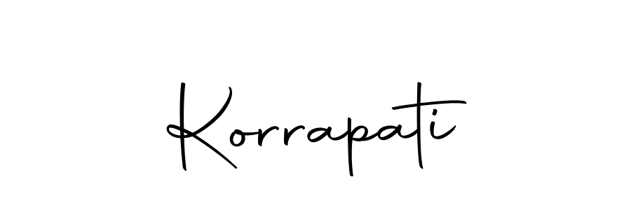 Create a beautiful signature design for name Korrapati. With this signature (Autography-DOLnW) fonts, you can make a handwritten signature for free. Korrapati signature style 10 images and pictures png