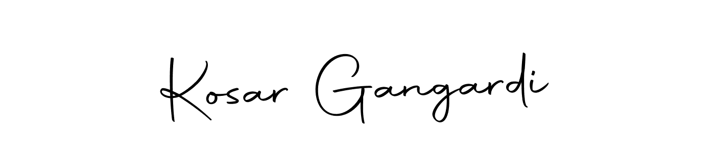Create a beautiful signature design for name Kosar Gangardi. With this signature (Autography-DOLnW) fonts, you can make a handwritten signature for free. Kosar Gangardi signature style 10 images and pictures png