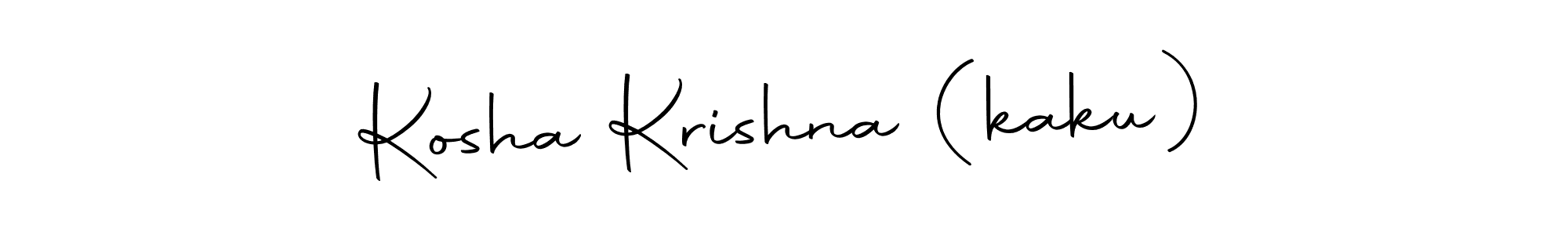 Autography-DOLnW is a professional signature style that is perfect for those who want to add a touch of class to their signature. It is also a great choice for those who want to make their signature more unique. Get Kosha Krishna (kaku) name to fancy signature for free. Kosha Krishna (kaku) signature style 10 images and pictures png