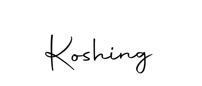 Create a beautiful signature design for name Koshing. With this signature (Autography-DOLnW) fonts, you can make a handwritten signature for free. Koshing signature style 10 images and pictures png