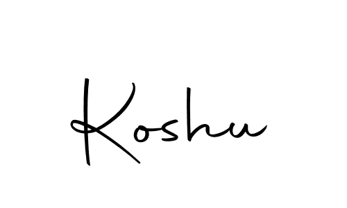 Use a signature maker to create a handwritten signature online. With this signature software, you can design (Autography-DOLnW) your own signature for name Koshu. Koshu signature style 10 images and pictures png