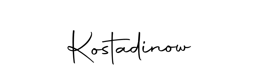 Make a beautiful signature design for name Kostadinow. With this signature (Autography-DOLnW) style, you can create a handwritten signature for free. Kostadinow signature style 10 images and pictures png