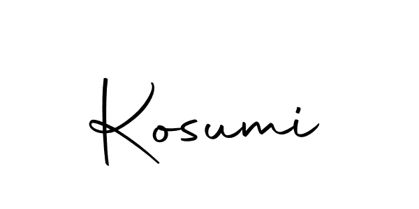 Use a signature maker to create a handwritten signature online. With this signature software, you can design (Autography-DOLnW) your own signature for name Kosumi. Kosumi signature style 10 images and pictures png