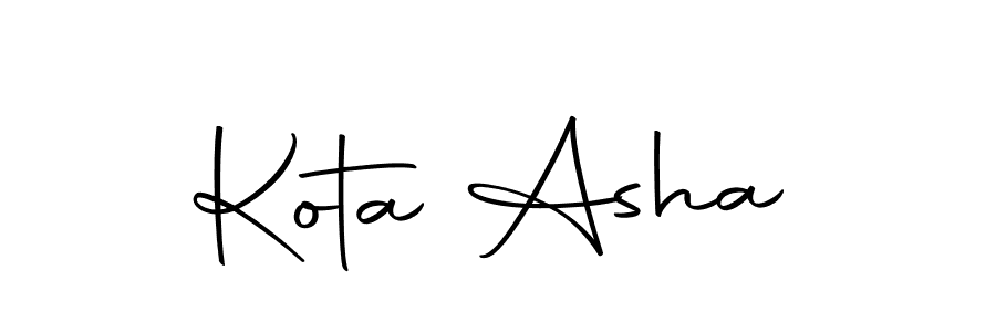 Design your own signature with our free online signature maker. With this signature software, you can create a handwritten (Autography-DOLnW) signature for name Kota Asha. Kota Asha signature style 10 images and pictures png