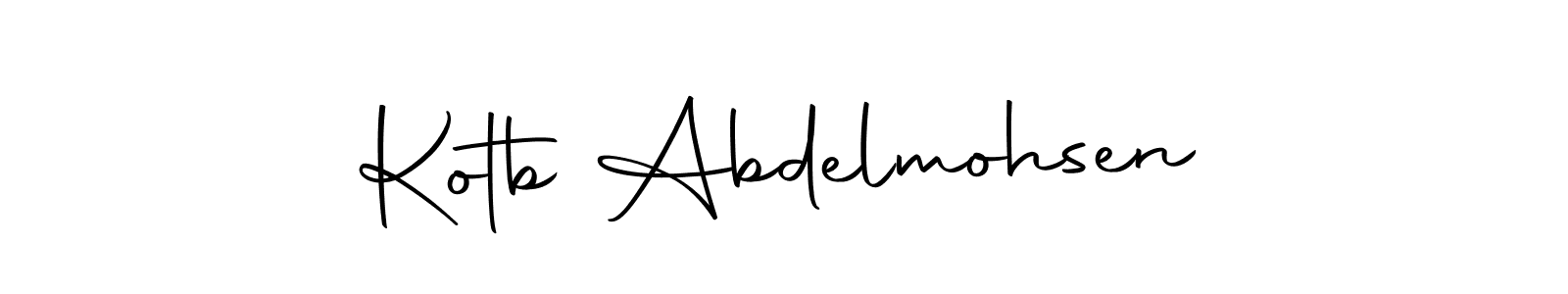 You can use this online signature creator to create a handwritten signature for the name Kotb Abdelmohsen. This is the best online autograph maker. Kotb Abdelmohsen signature style 10 images and pictures png