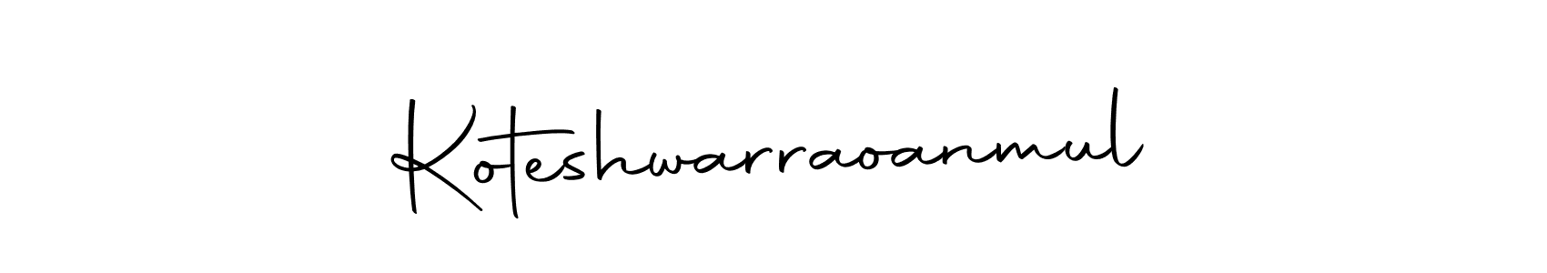Create a beautiful signature design for name Koteshwarraoanmul. With this signature (Autography-DOLnW) fonts, you can make a handwritten signature for free. Koteshwarraoanmul signature style 10 images and pictures png