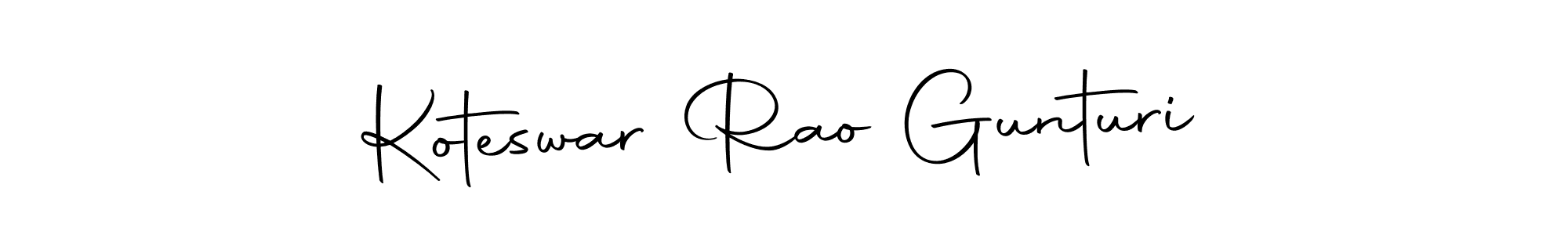 Create a beautiful signature design for name Koteswar Rao Gunturi. With this signature (Autography-DOLnW) fonts, you can make a handwritten signature for free. Koteswar Rao Gunturi signature style 10 images and pictures png