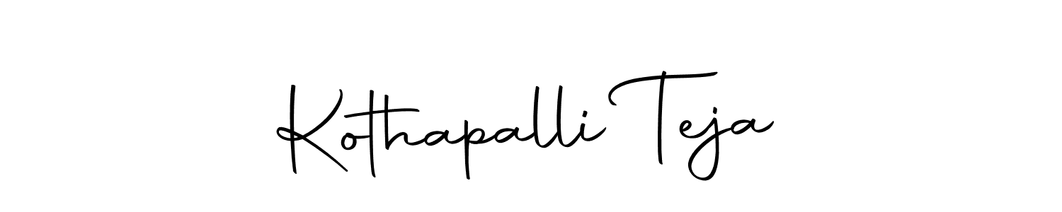 How to make Kothapalli Teja name signature. Use Autography-DOLnW style for creating short signs online. This is the latest handwritten sign. Kothapalli Teja signature style 10 images and pictures png